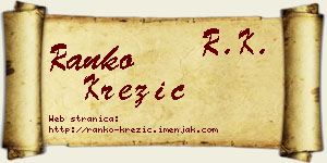 Ranko Krezić vizit kartica